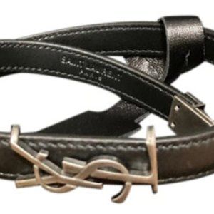 NWOT YSL Opyum Double Wrap Leather Bracelet/Choker